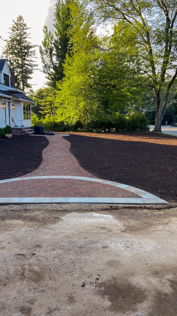 Custom paver installation in Ridgewood NJ by Angelscape